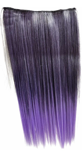 Extensiones Color Morado Lisa Tonos Muy Naturales