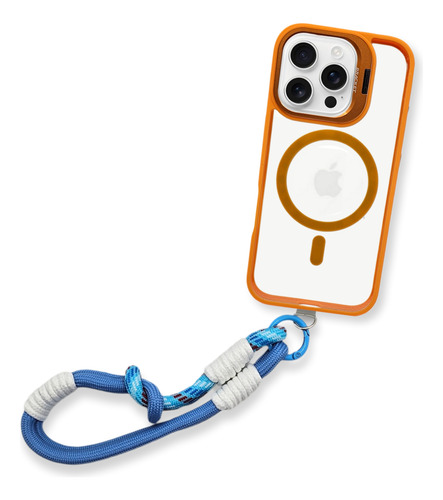 Funda Para Iphone 16 Plus + Correa + Mica + Envio Gb02 Azul Claro