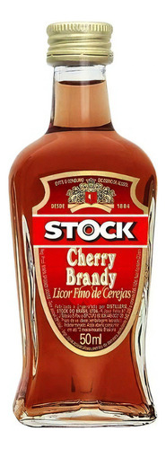 Licor Stock Cherry Brandy Fino 50ml 25% Miniatura De Bebida