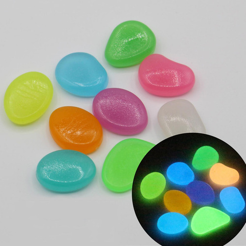 Piedras De Guijarros De Jardín Que Brillan En La Multicolor