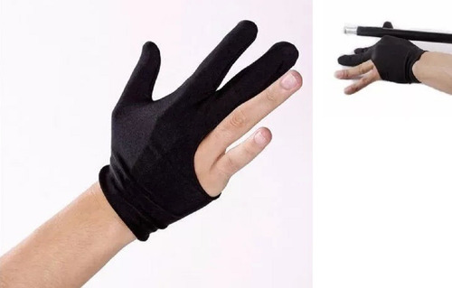 Imagen 2 de 4 de Guante En Licra Para Jugar Billar Unisex Negro