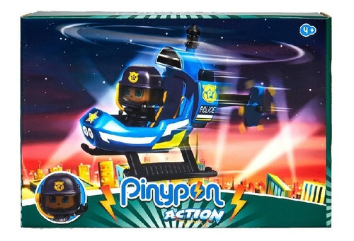 Playset Pinypon Action Helicóptero De Policía Original