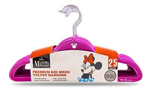 Juego De 25 Perchas De Terciopelo De Minnie Mouse, Perchas D