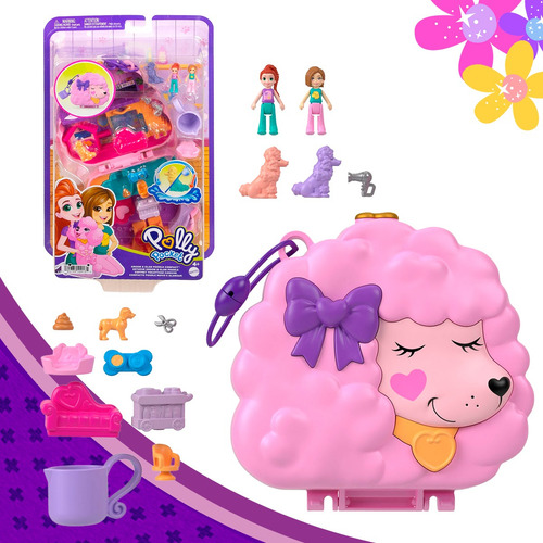 Polly Pocket Bolso Portatil 2 En 1 Y Set De Juego Mattel