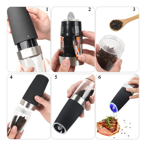 Molinillo Eléctrico De Inducción De Sal Y Pimienta I Househo