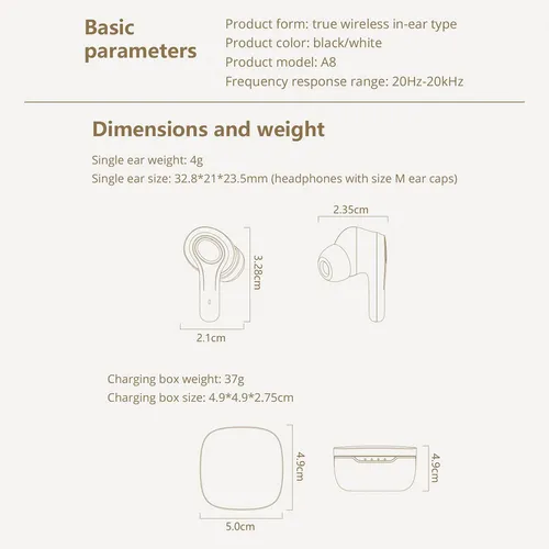 Auriculares Colmi A8 Black Ss