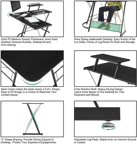 Imagen 4 de 5 de Mesa Gaming Forma De L Mr Ironstone