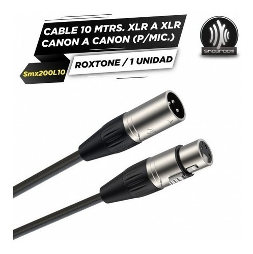 Imagen 3 de 7 de Cable Xlr (canon) 10 Metros Microfono Roxtone Smx200l10