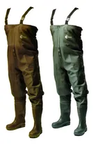 Comprar Waders Premiun De Pvc Reforzados Con Botas Talles Especiales
