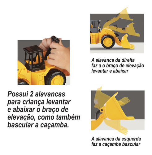Imagem 2 de 4 de Brinquedo Trator Infantil Carregadeira Still Grande Roma