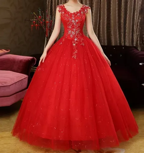 Vestido Vermelho Brilho