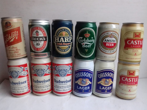 Latas Cerveza Años 1990 Vacía 350y500ml Con Fecha Vencim C/u