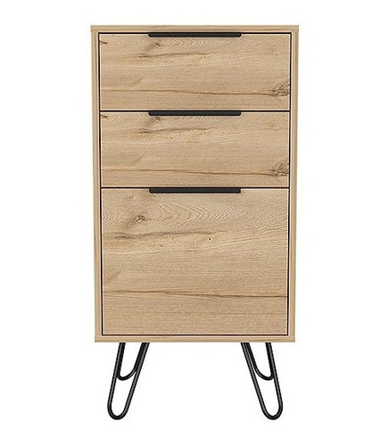 Comoda 3 Cajones Alta Concept D-91 45x35x90 Cm Duna+wengue