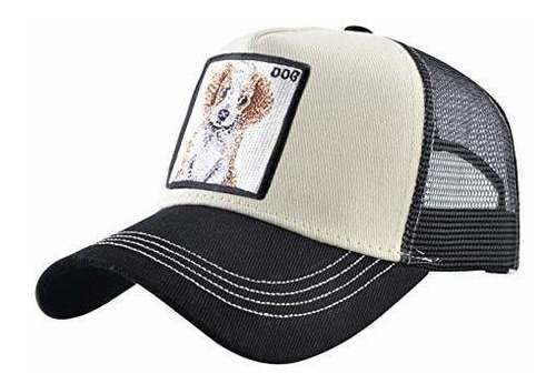 Gorra De Camionero De Malla Animal Unisex Con Parche Bordado