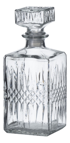 Conjunto de 2 suportes de licor de vidro cortado Glazé de 910 ml, cor transparente
