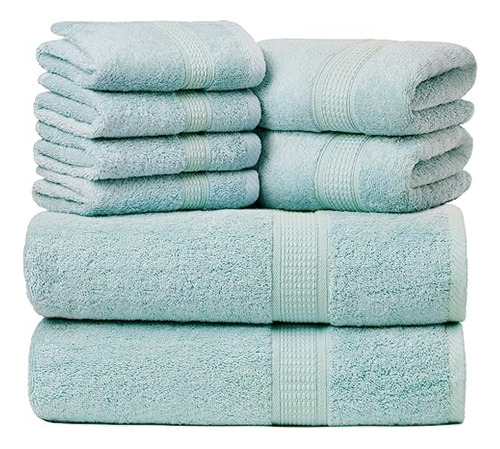 Ariv Towels Juego De 8 Toallas De Baño De Algodón Premium 