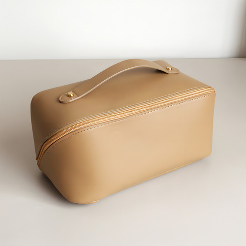 Bolsa De Cosméticos De Viaje De Gran Capacidad Para Mujer Color Light Champagne