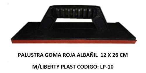 Palustra Goma Roja Albañil  12 X 26 Cm (liberty Plast)