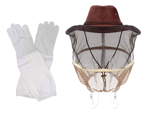 Sombrero Y Guantes De Velo De Apicultura Suministros De