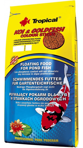 Tropical Koi & Goldfish Colour Sticks Bag 400g P/ Carpas
