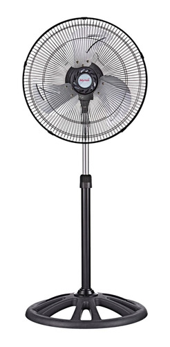 Imagen 1 de 2 de Ventilador de pie Mytek 3391 negro con 3 aspas color plata de metal, 18" de diámetro