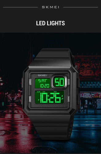 Reloj Pulsera Para Hombre Skmei Digital Con Luz Led