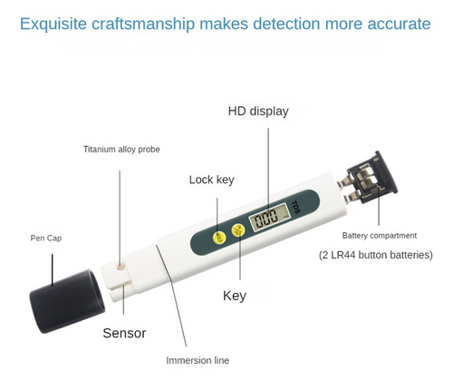 Testador De Água Digital K7crystally-tds Meter - Kit De Test
