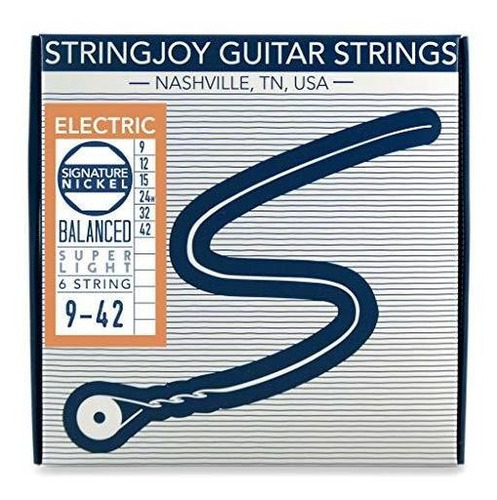 Stringjoy Bal9 Firma Níquel Cuerdas Para Guitarra Eléctrica,
