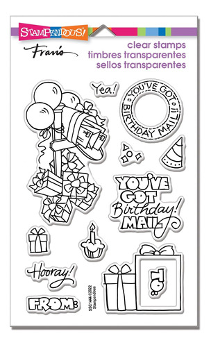 Stampendous Juego Sello Transparente Cumpleaño Buzon Vario