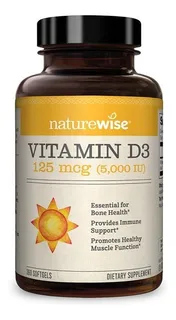 Naturewise Vitamina D3 5.000 Ui En Aceite De Oliva 360 Cáp