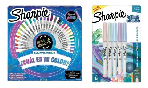 Marcador Sharpie Ruleta / Rueda X30 + Marcador Electropop X5