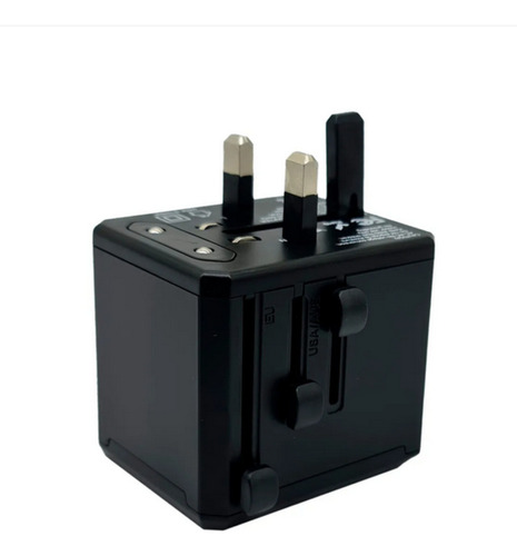 Adaptador De Tomada Universal Favix Com 3 Portas Usb, Compatível Com Eua, Europa E Mais De 150 Países, Bivolt, Compacto E Ideal Para Viagens
