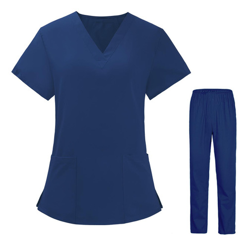 Mujeres Enfermera Uniforme Doctor Enfermería Scrubs V