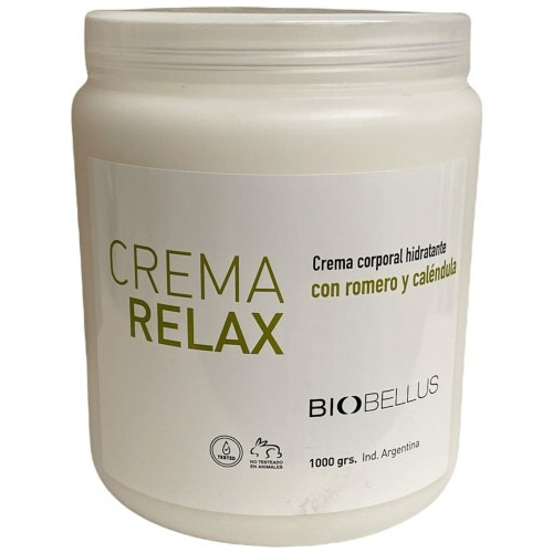 Crema Para Masaje Relax   Romero Y Caléndula Biobellus X1kg