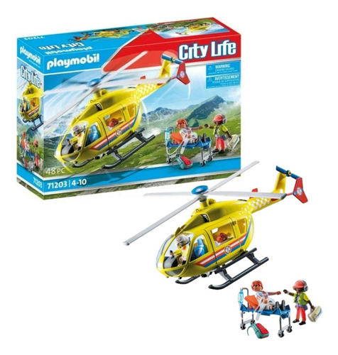 Playmobil Helicóptero De Rescate - 71203