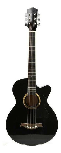 Guitarra Electroacústica Femmto Criolla AG003 para diestros negra arce brillante