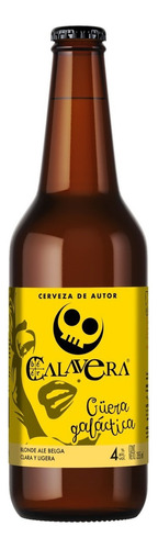 Cerveza Calavera Güera Galactica Botella 355ml