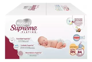 Pañales Recién Nacido Huggies Supreme Platino 84 Pzas