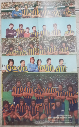 Imagen 1 de 3 de Poster Rosario Central * Campeon Y Sub-campeon 1970 A 1974 *