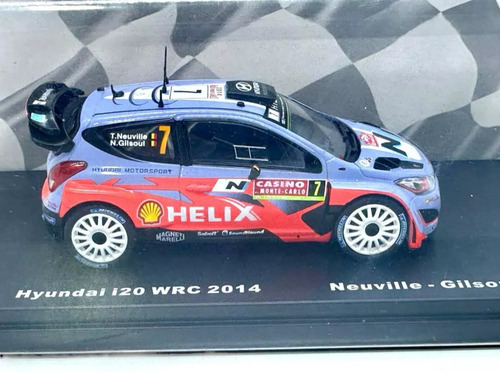 Colección Oficial Wrc 32 Hyundai I20 Neuville-gilsoul 2014 Celeste Y Rojo