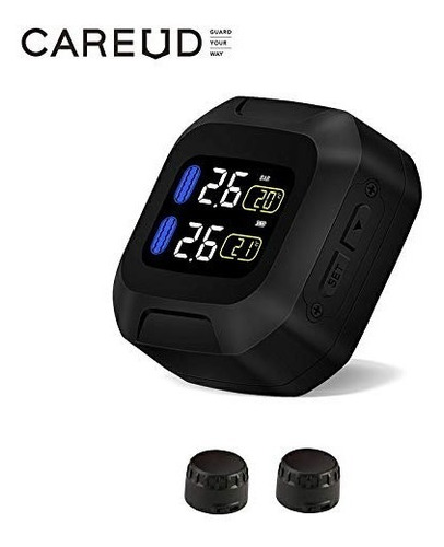 Imagen 2 de 6 de Tpms Moto Careud Sensor Presión Neumatico Wireless Externo