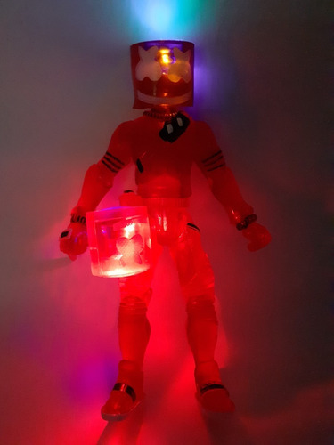 Figura Juguete Dj Marshmello Fortnite Rojo Con Luz 23cm Gd