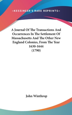 Libro A Journal Of The Transactions And Occurrences In Th...