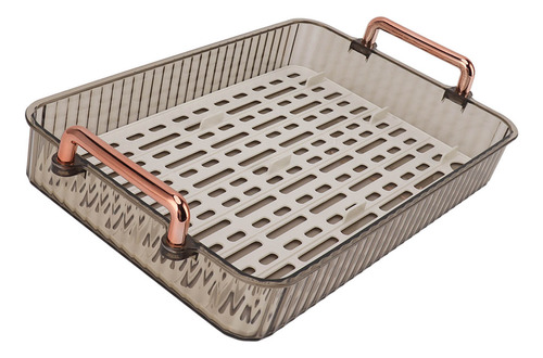 Bandeja De Té Rectangular De Doble Capa Con Drenaje Para