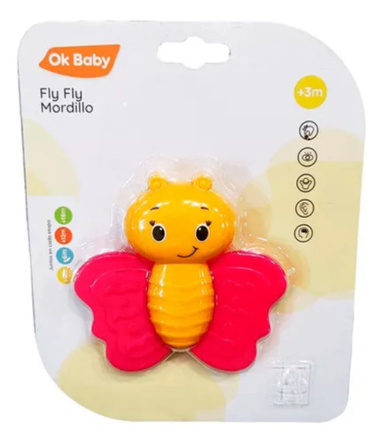 Mordillo Animales Ok Baby Okbb0329/0330 Color Rosa Chicle Mariposa