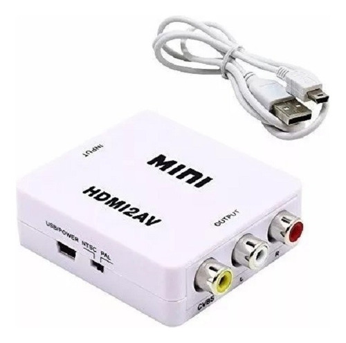 Conversor Hdmi A Rca Adaptador De Video Hdmi A Rca 720 1080p