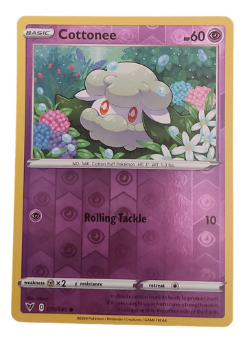 Cottonee Reverse 075/185 Carta Pokemon