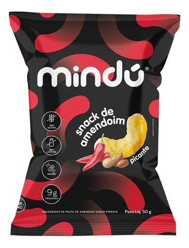 Snack De Amendoim Picante 50g Sem Glúten - Mindú