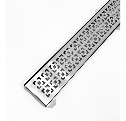 Ralo Pluvial 7cm X 100cm Inox Dubai Com Tela E Suporte