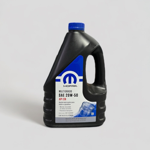 Mopar 20w50 Api Sn Garrafa 5 Lts.  Original